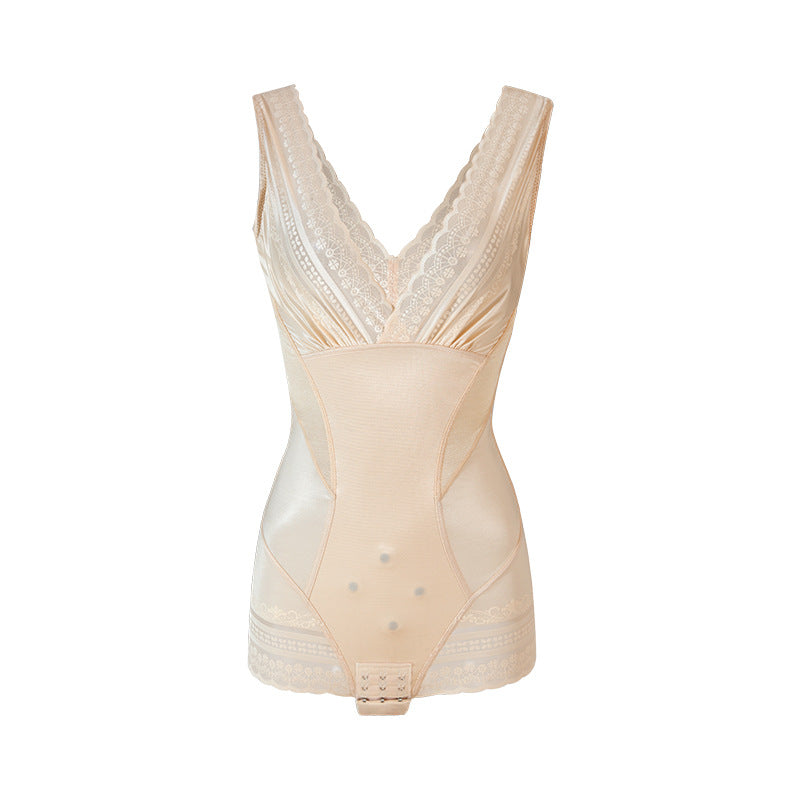 Graphene antibacterial cotton button breasted corset