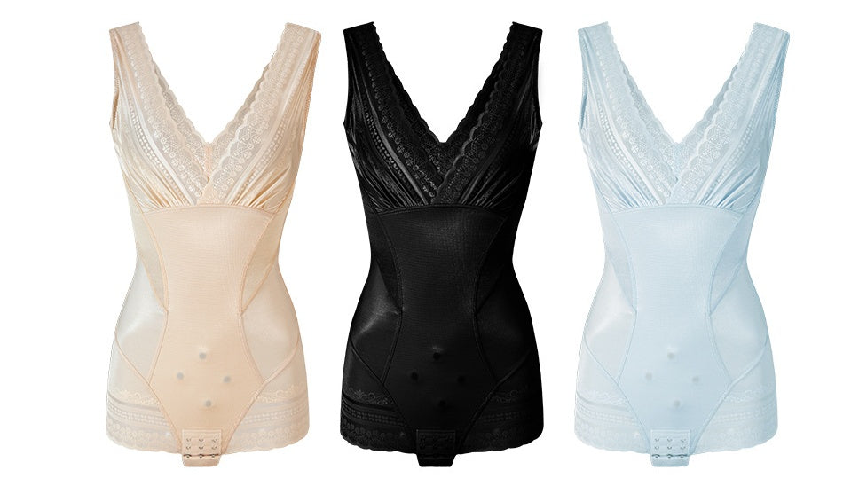 Graphene antibacterial cotton button breasted corset