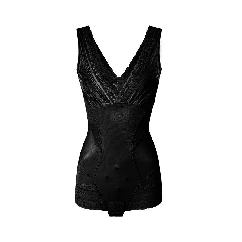 Graphene antibacterial cotton button breasted corset