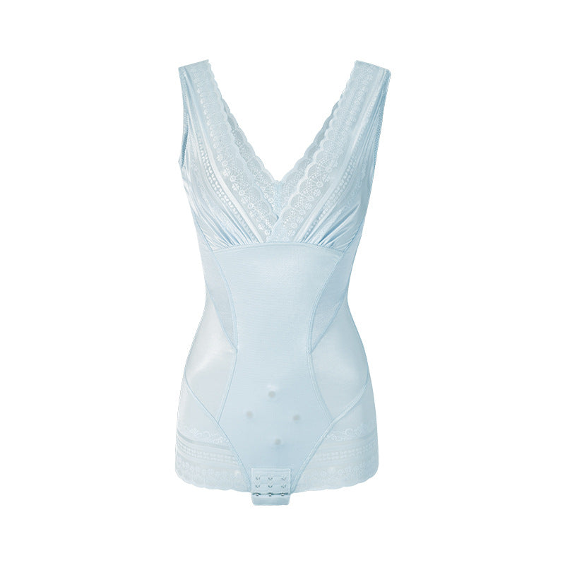 Graphene antibacterial cotton button breasted corset