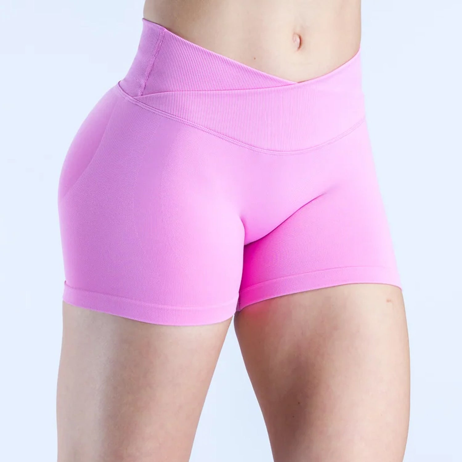 Seamless Knitted Womens Yoga Fitness Sports Three-Quarter Shorts